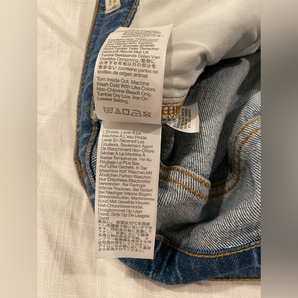 Madewell High Rise Slim Boy Jean in Neal Wash Tencel Denim Edition Size 27 - Picture 14 of 16